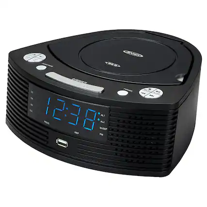 MT PROU -P JENSEN LA KEP FUNCTION CD- SNOOZE DIMMER / SLEEF POWER TIME ZET CO 144 AL OFF FM AM AUX 12:39 PROG. USB REP PM SLEEP AL2 AL1 CHARGING KB 5V=2.1k