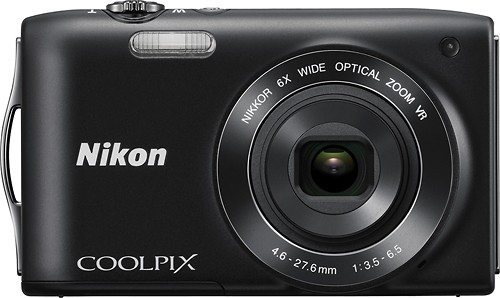 Best Buy: Nikon Coolpix S3300 16.0-Megapixel Digital Camera Black