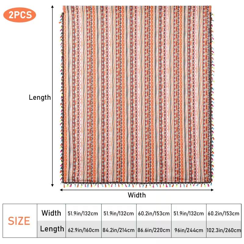 2PCS

Length

Width

SIZE

Width 51.9in/132cm 51.9in/132cm 60.2in/153cm 51.9in/132cm 60.2in/153cm

Length 62.9in/160cm 84.2in/214cm 86.6in/220cm 96in/244cm 102.3in/260cm