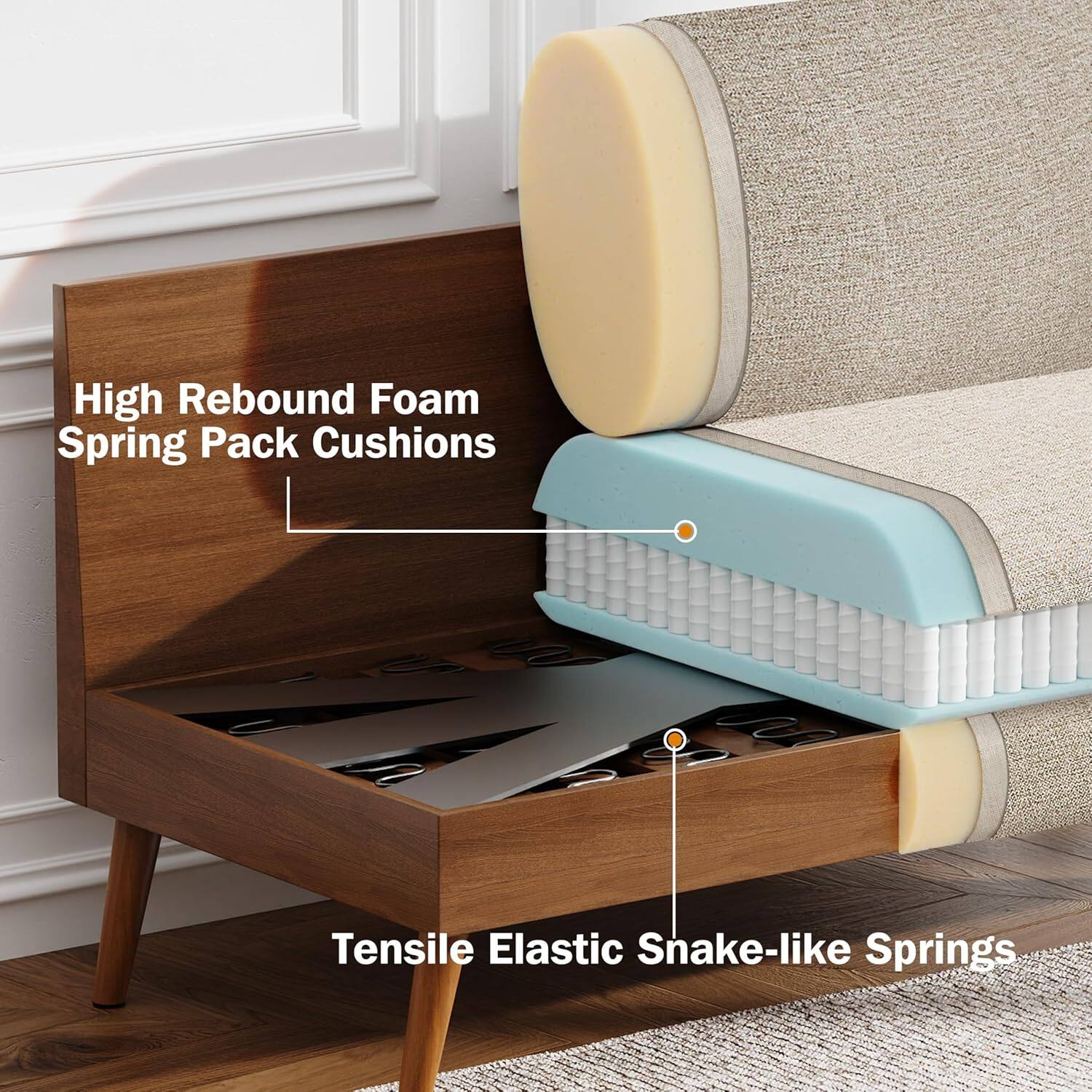 High Rebound Foam Spring Pack Cushions

Tensile Elastic Snake-like Springs