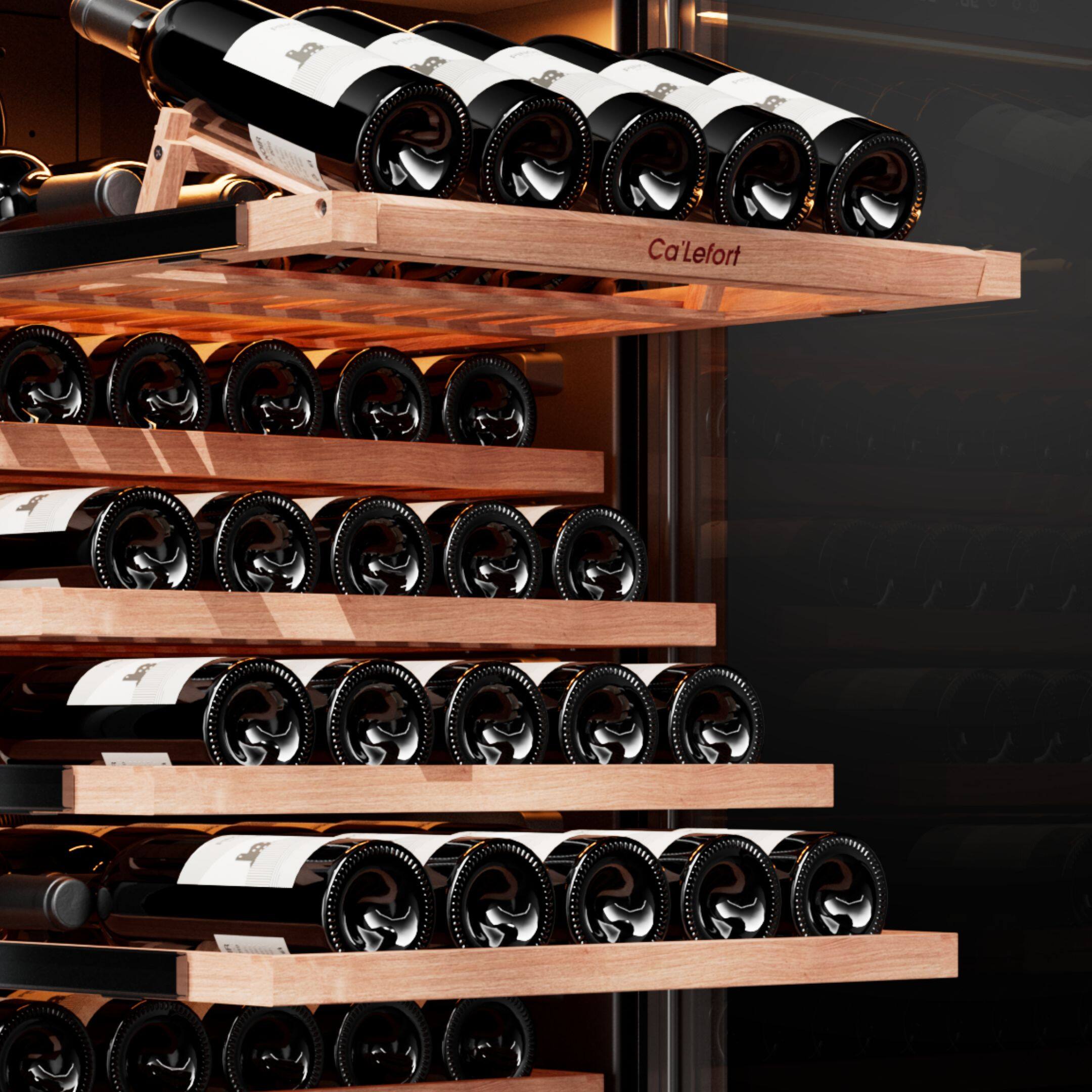 Alt View 6. Ca'Lefort - 24 inch Wine Cooler Refrigerator,166-Bottle Freestanding/Built-In Wine Fridge stainless steel for Home,Bar,Office - stainless steel.