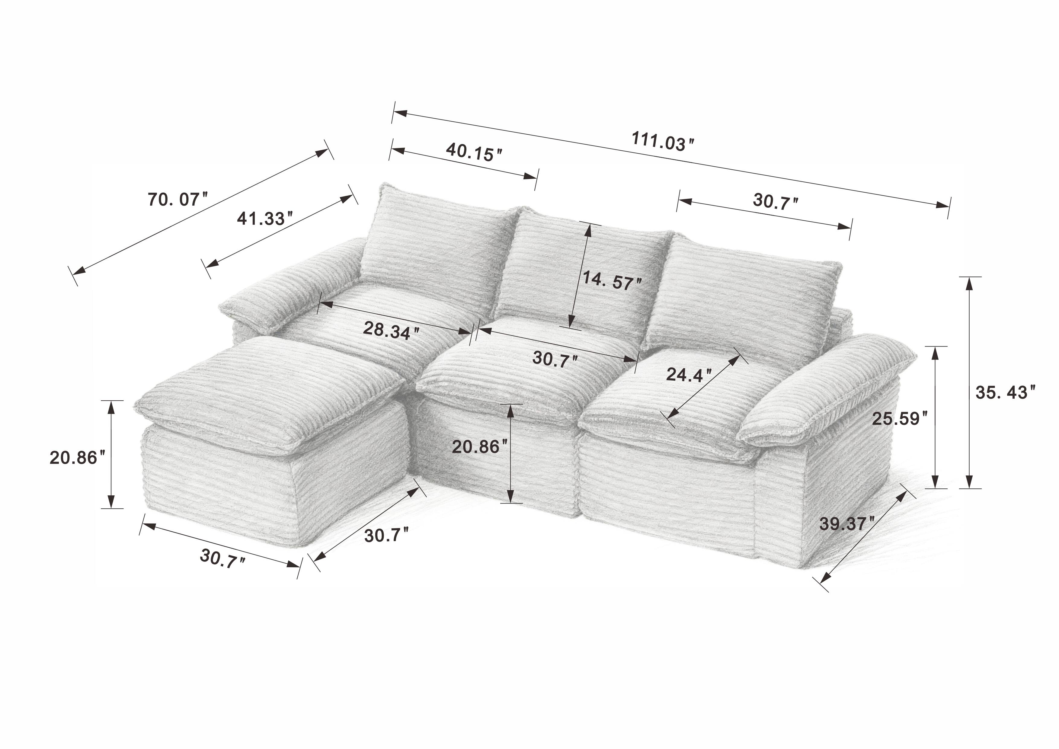 40.15" 111.03" 70.07" 41.33" 30.7" 14.57" 20.86" 28.34" 30.7" 20.86" 24.4" 25.59" 35.43" 30.7" 30.7" 39.37"