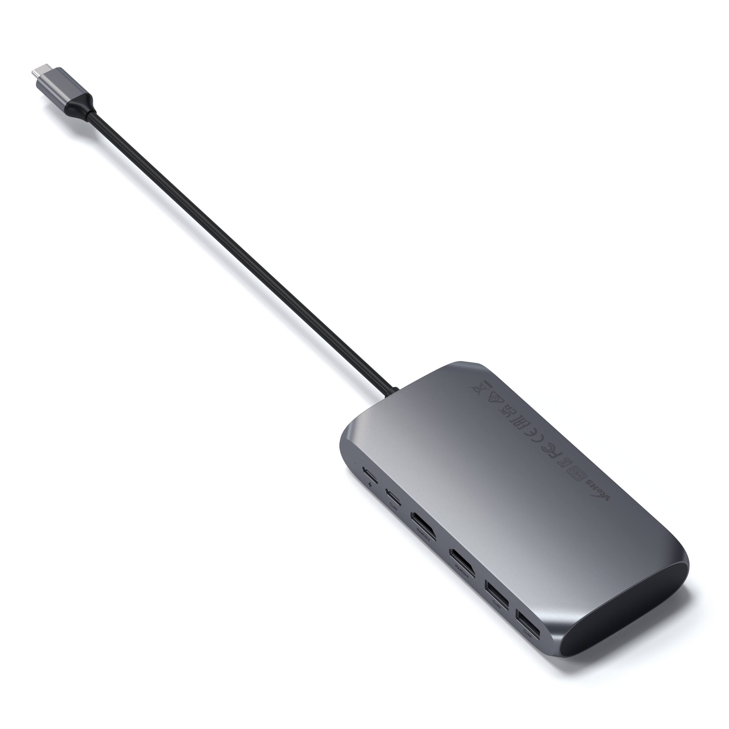 Alt View 15. Satechi - USB-C Multimedia Adapter M1 - Space Gray.