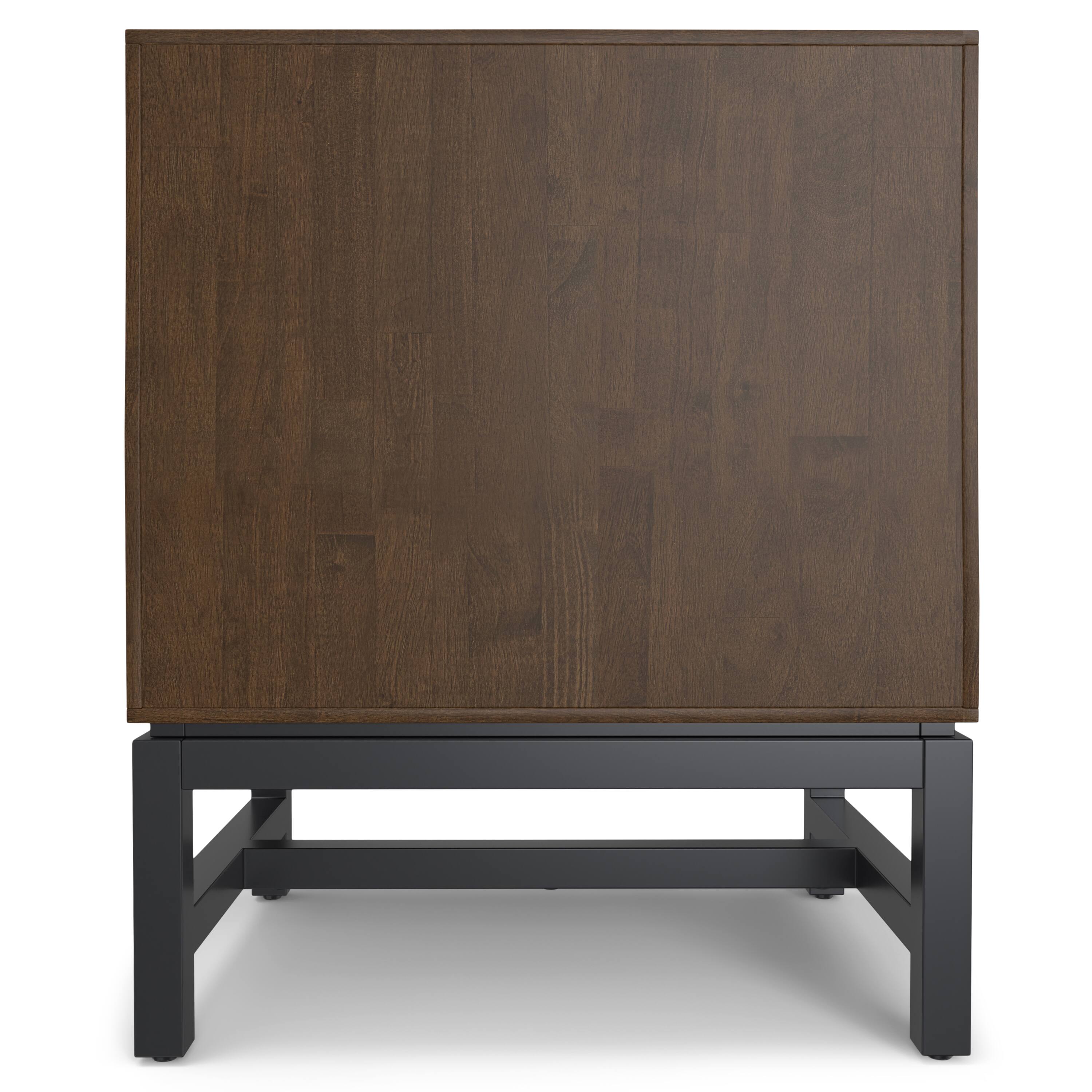 Alt View 1. Simpli Home - Simpli Home Banting 20 inch Wide Solid Wood Mid Century Nightstand in Walnut Brown - Walnut Brown.