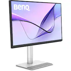 Front. BenQ - MA270U 27" 4K HDR Monitor 60Hz 16:9 1200:1 HDMI USB Hub Height & Tilt Adjustable Stand - Silver.