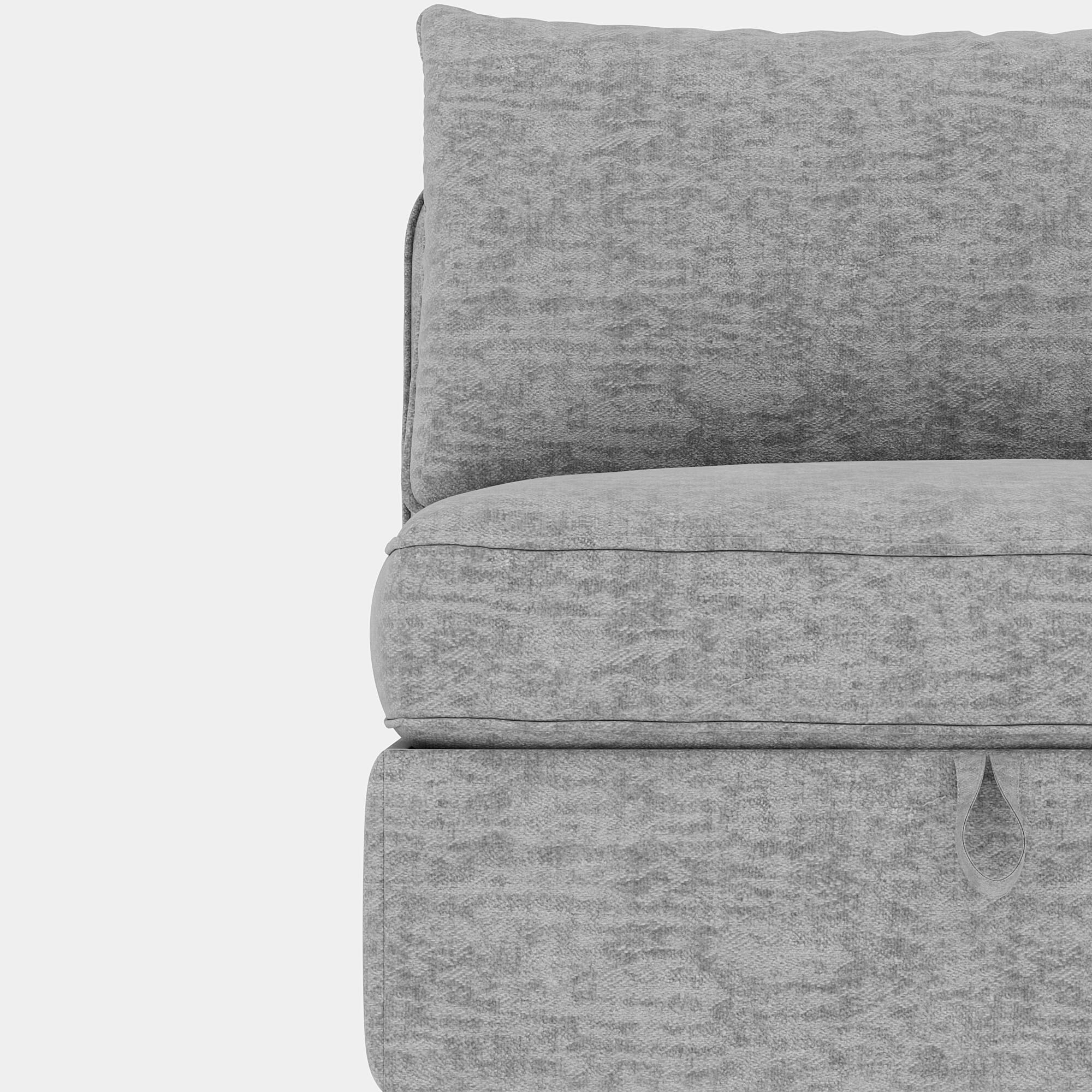 Back. TinyHomie - Modular Sectional Sofa Seat with Storage Convertible Sleeper - gray.