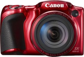 Canon - PowerShot SX420IS 20.0-Megapixel Digital Camera - Red - Front_Zoom