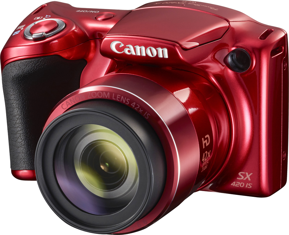 Best Buy: Canon PowerShot SX420IS 20.0-Megapixel Digital Camera Red