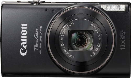 Canon - PowerShot ELPH 360 20.2-Megapixel Digital Camera - Black