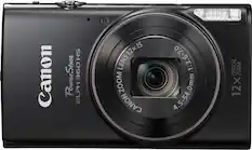 Front. Canon - PowerShot ELPH 360 20.2-Megapixel Digital Camera - Black.