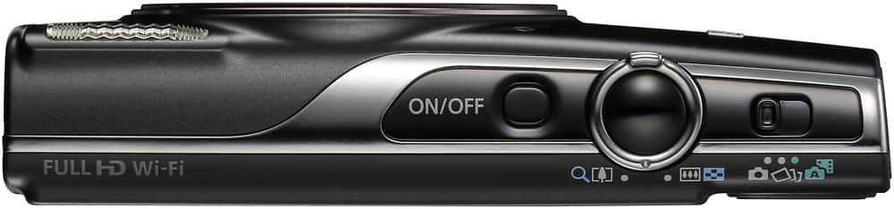 Top. Canon - PowerShot ELPH 360 20.2-Megapixel Digital Camera - Black.