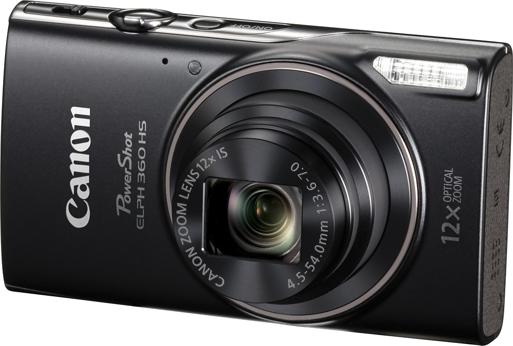 regionaal honing Punt Canon PowerShot ELPH 360 20.2-Megapixel Digital Camera Black 1075C001 -  Best Buy