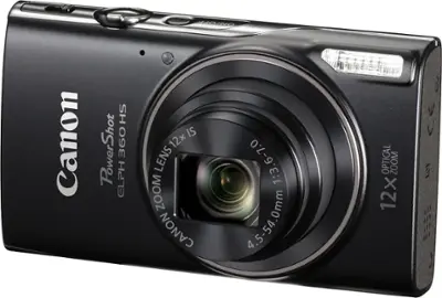 Canon - PowerShot ELPH 360 20.2-Megapixel Digital Camera - Black