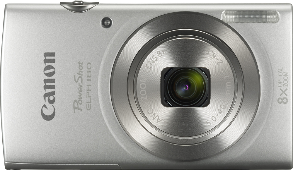 Canon - PowerShot ELPH 180 20.0-Megapixel Digital Camera - Silver