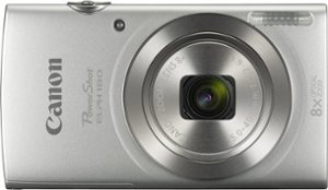 Canon - PowerShot ELPH 180 20.0-Megapixel Digital Camera - Silver - Front_Zoom