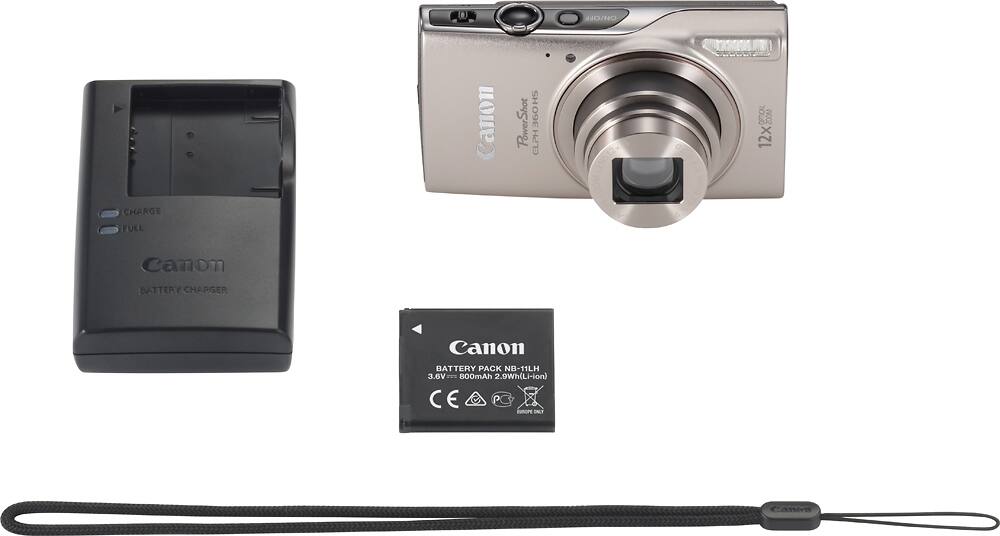 Alt View 14. Canon - PowerShot ELPH 360 20.2-Megapixel Digital Camera - Silver.