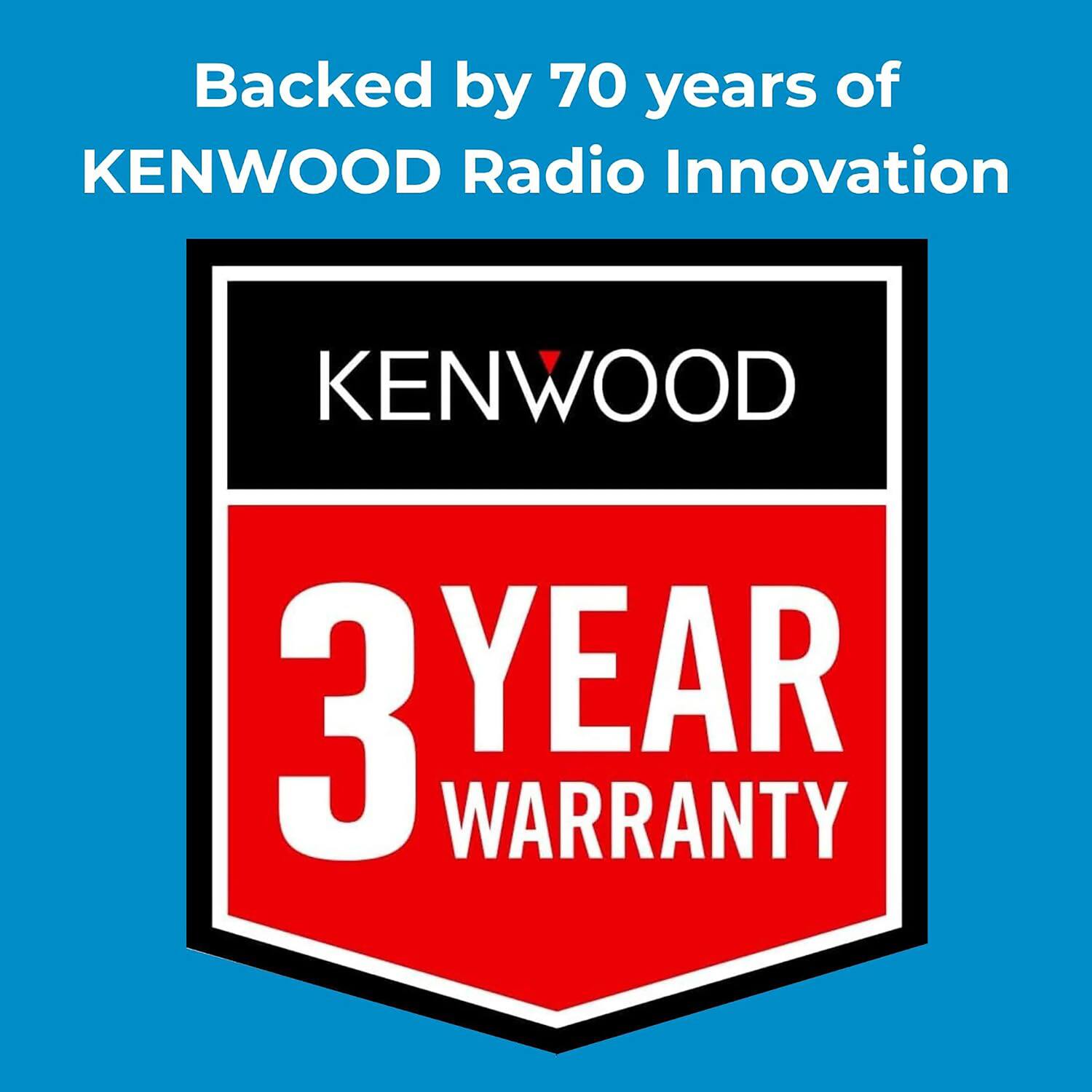 Backed by 70 years of KENWOOD Radio Innovation

KENWOOD 3 YEAR WARRANTY