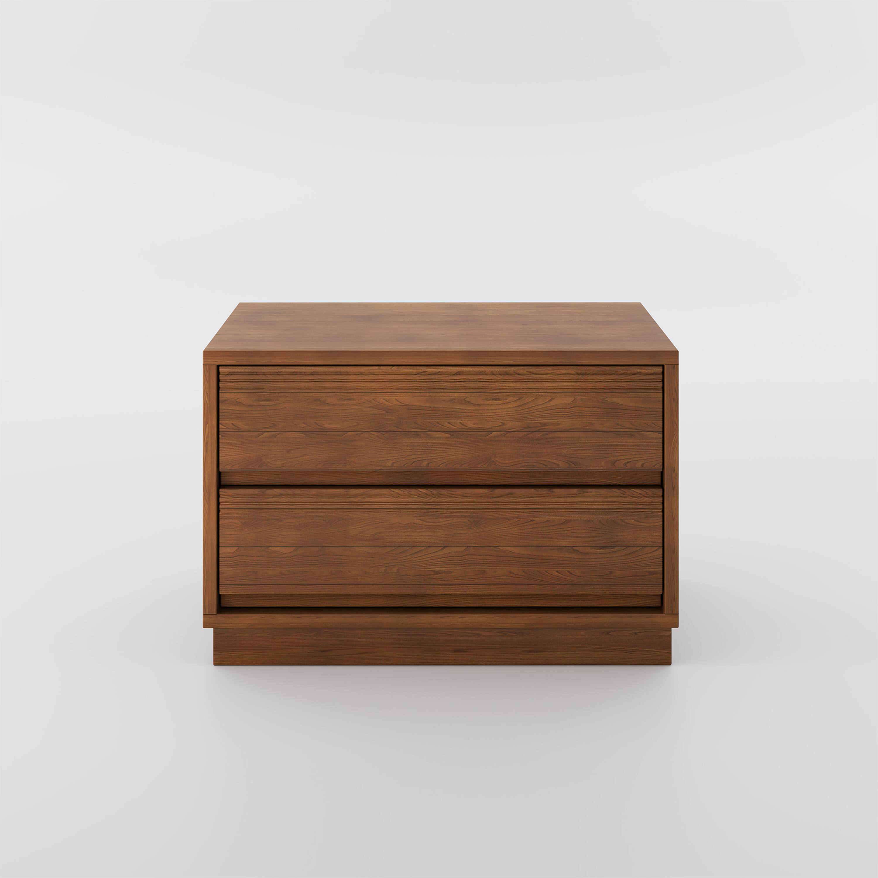 Alt View 1. POVISON - Fully-Assembled 1 Piece Mid-Century Modular Solid Wood Frame TV Stand, Living Room Cabinet, Media Console with 2 Drawers - Cherry Wood Color.