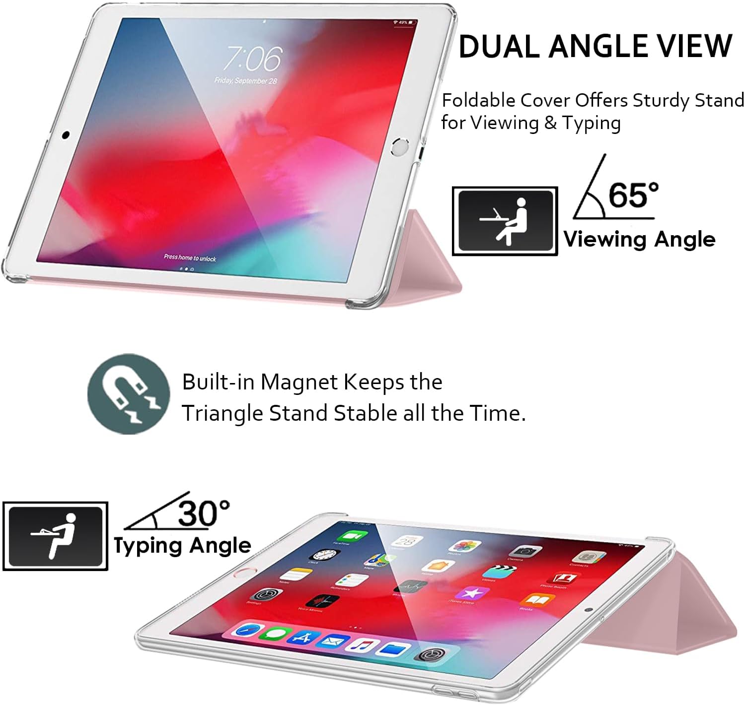 DuraSafe Cases iPad Pro 12.9 inch 1st Gen 2015 Trifold PC Smart Case ...
