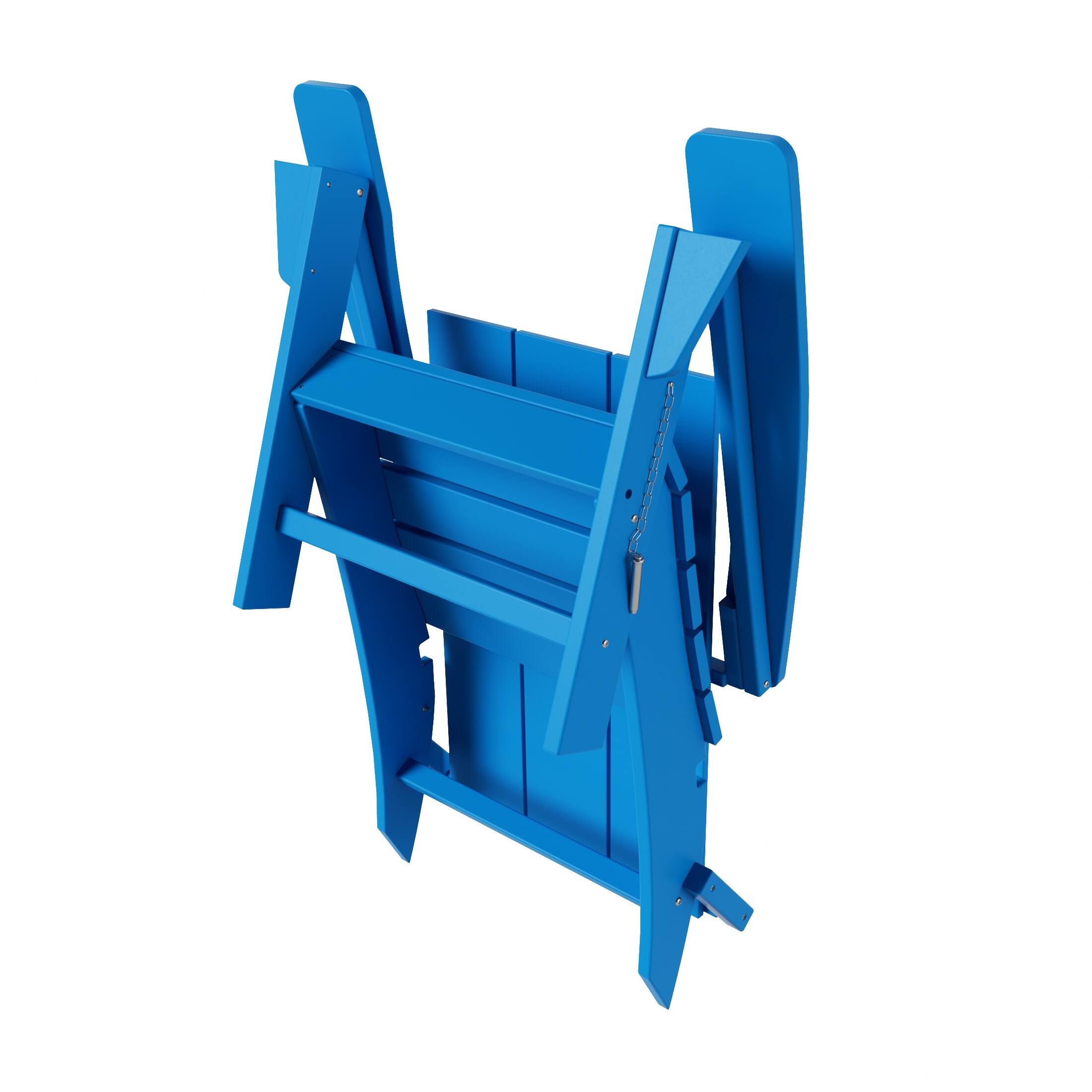 Alt View 4. WestinTrends - WestinTrends Ashore Outdoor HDPE Modern Folding Adirondack Chair - Pacific Blue.