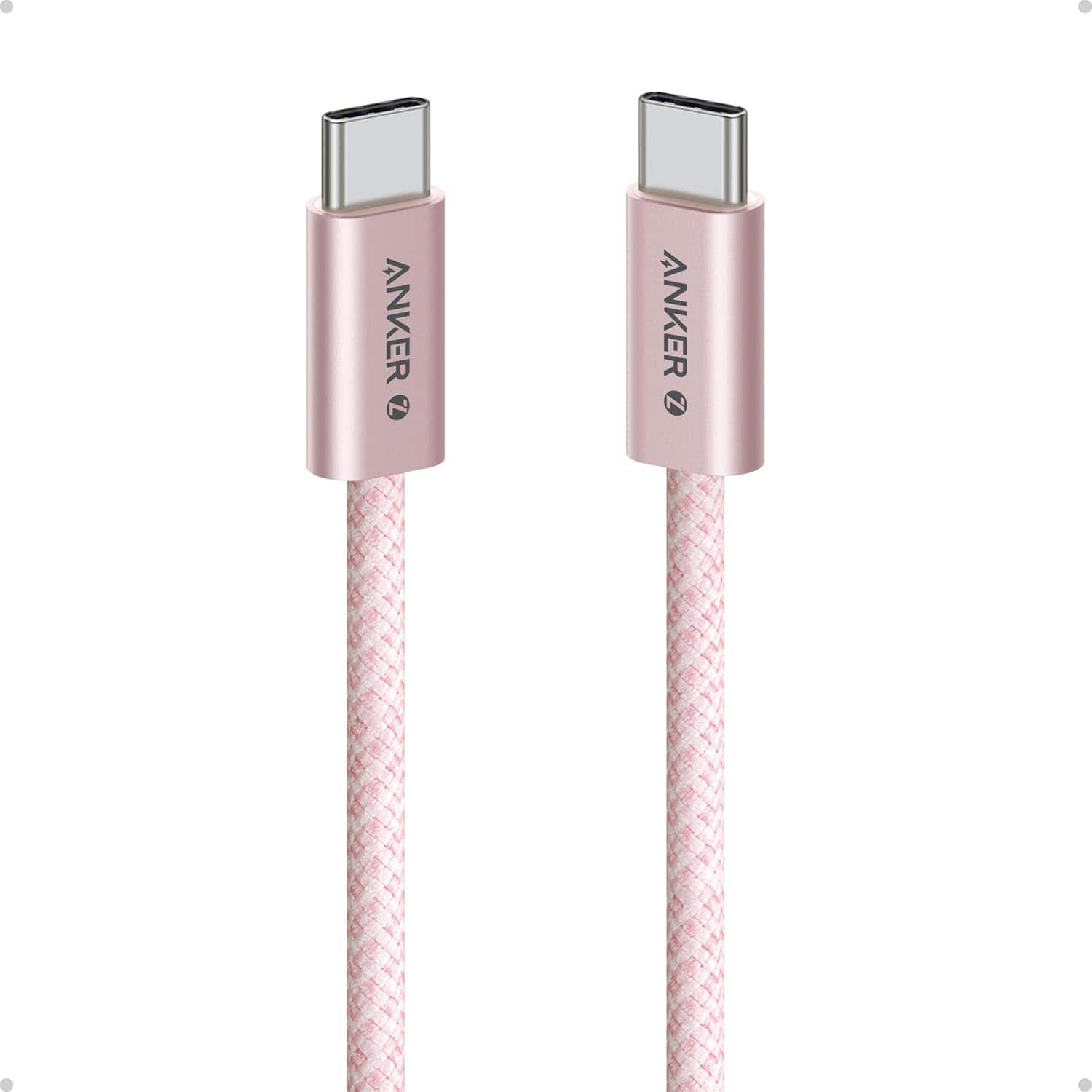 Anker - Zolo USB C to USB C Cable - Pink