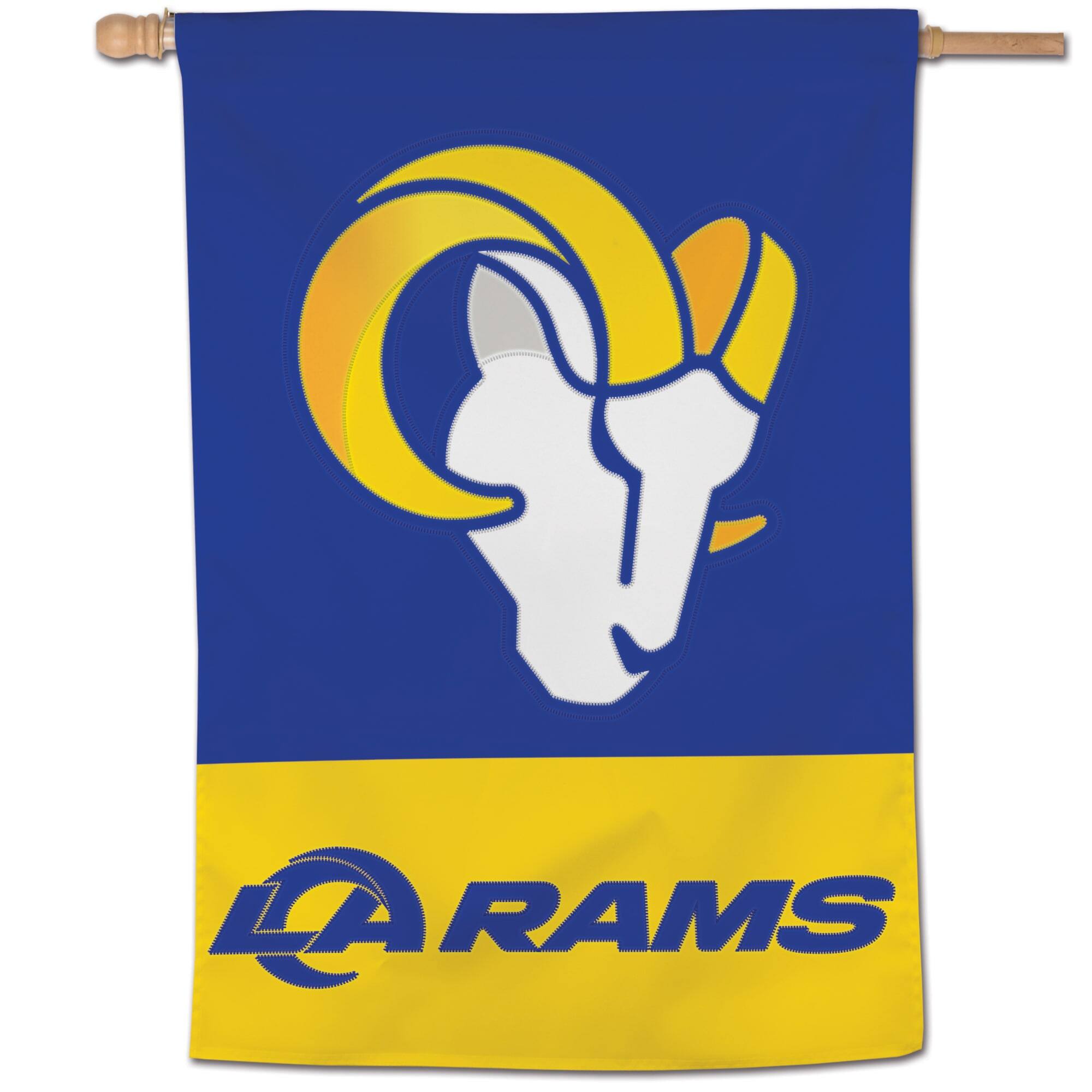 Alt View 1. WinCraft - Los Angeles Rams 28" x 40" Applique Vertical Banner - Multicolor.