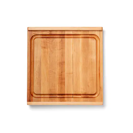 Front. John Boos - John Boos Countertop Reversible Wood Cutting Board with Juice Groove, Maple - Brown.