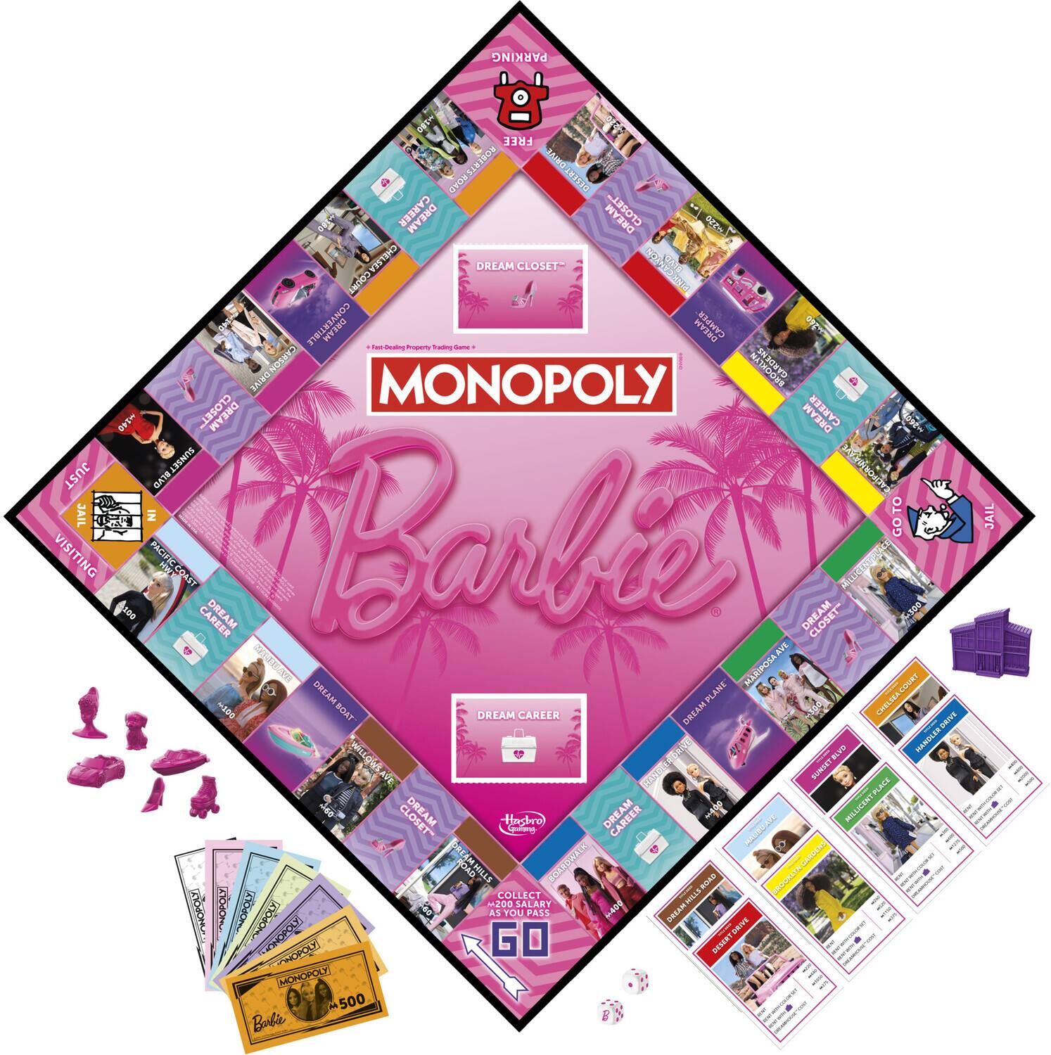 PARKING FREE RUBERTS 100191 ODS CAREER DREAM CHELSEA DREAM CLOSET- SEECHE COUINS Da CONVERTIBLE - no fan CAMPER CARSON SEWOODS DRIVE MONOPOLY OVER CrOZEL DREAM SUNSET JUST GAT NI TO JAIL GO VISITING 128 COALT CAREER Bailid CLOSET ALISPNC 300 aVE OSON MARPOSA DREAM PLANE I 10 BAT DREAM CAREER DREAM SRIVE WALL HARDLER "MILLOWEATE & SUMIA PLACE P -eo DREAM DREAM Hasbeo HAUTO FOREAMHILLE EREAM SEWN HILLS - BSOOHLYS COLLECT * 200 SALART TOCJON HOPOU OPOLY THOPOLY AS YOU PASS 0 DREAM PREPOL GO ES. MONOPOLY 500 Borbie JAIL