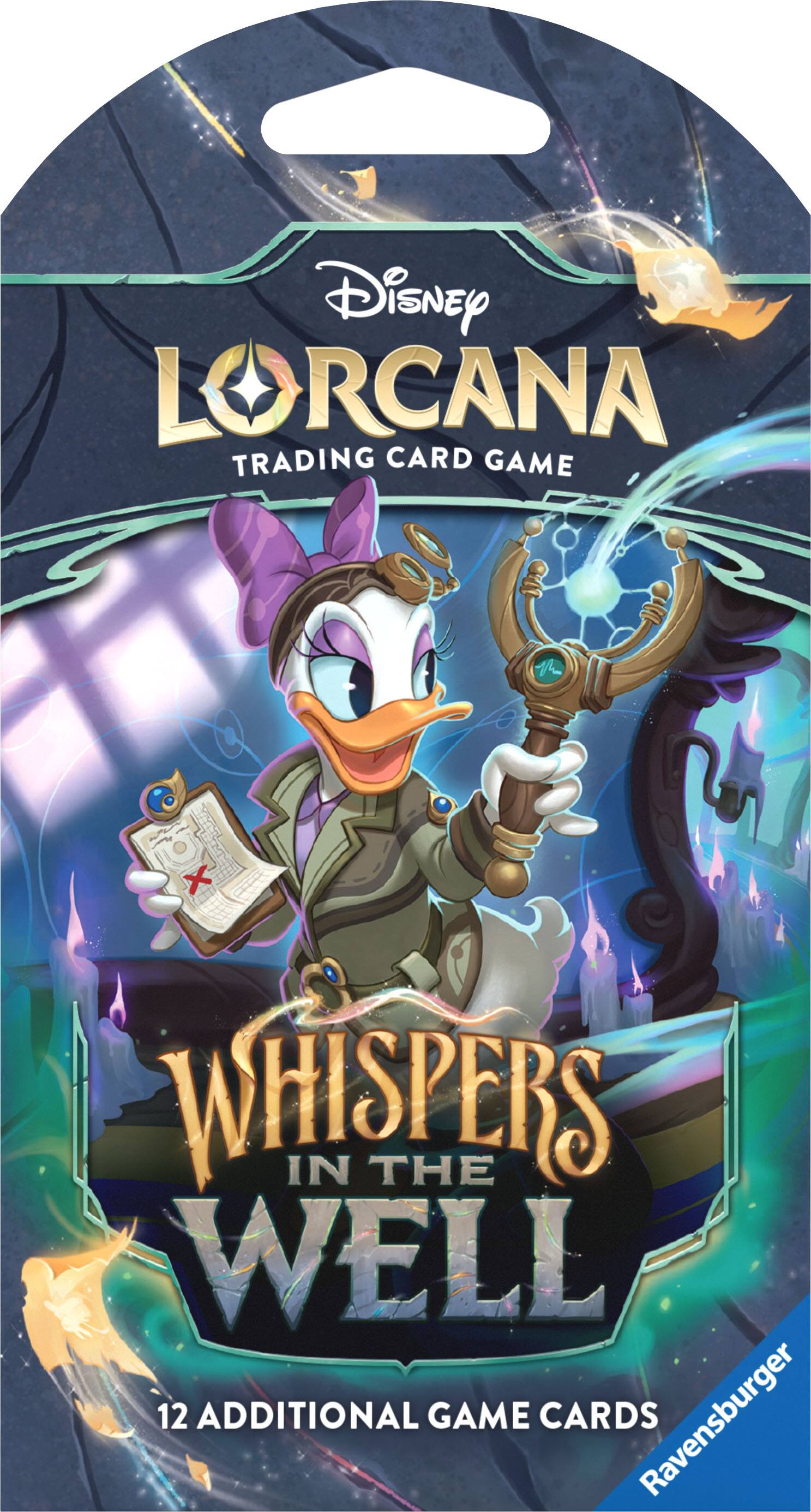 Disney LORCANA TRADING CARD GAME  
WHISPERS IN THE WELL  
12 ADDITIONAL GAME CARDS  
Ravensburger
