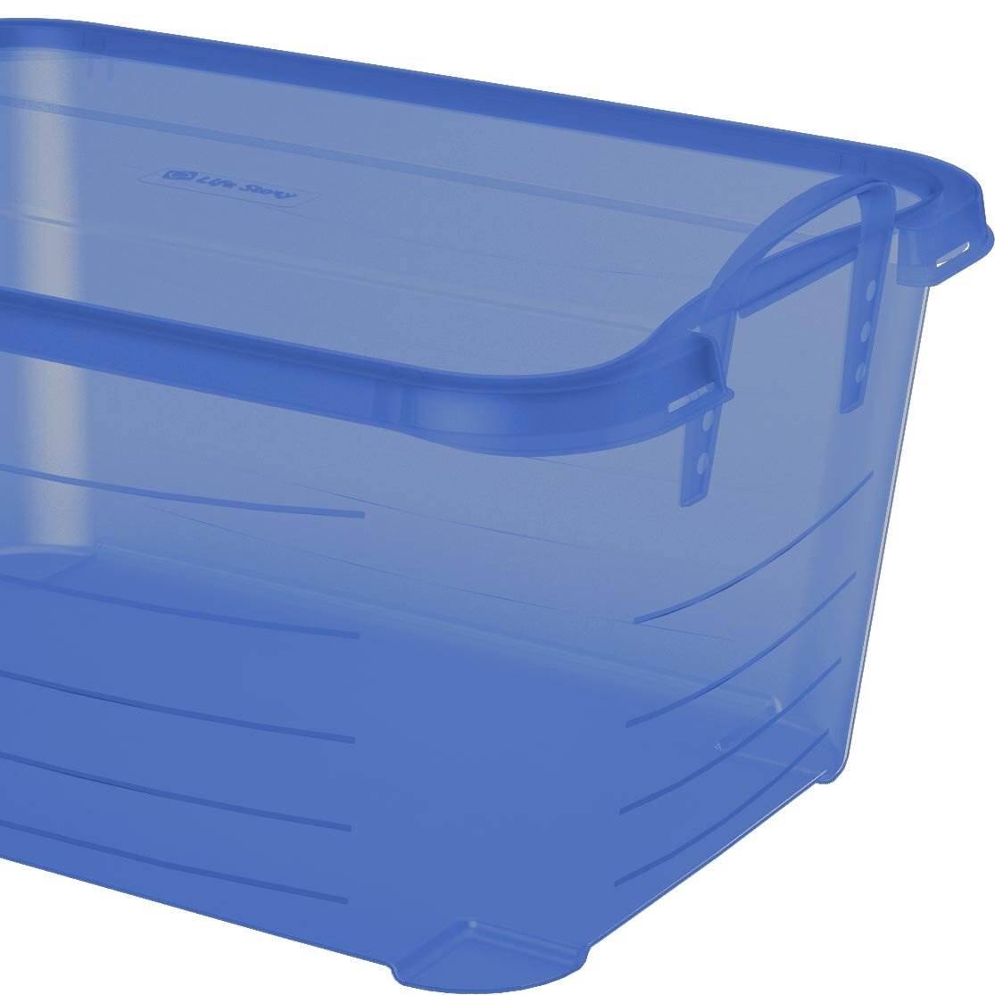 Alt View 8. Life Story - Life Story 55 Quart Stackable Storage Bin, Light Duty Container, Blue, 12 Pack - Blue.