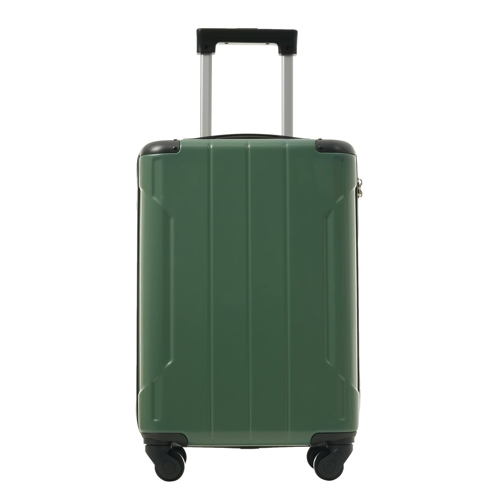 Alt View 3. Loheer - Loheer 20-Inch Hardshell Carry-On Luggage, Lightweight ABS Suitcase with Spinner Wheels and TSA Lock, Green - Blackish Green.