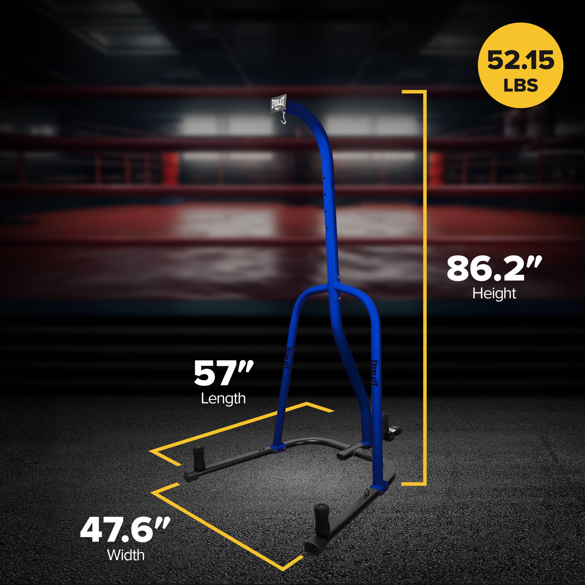 52.15 LBS  
86.2" Height  
57" Length  
47.6" Width