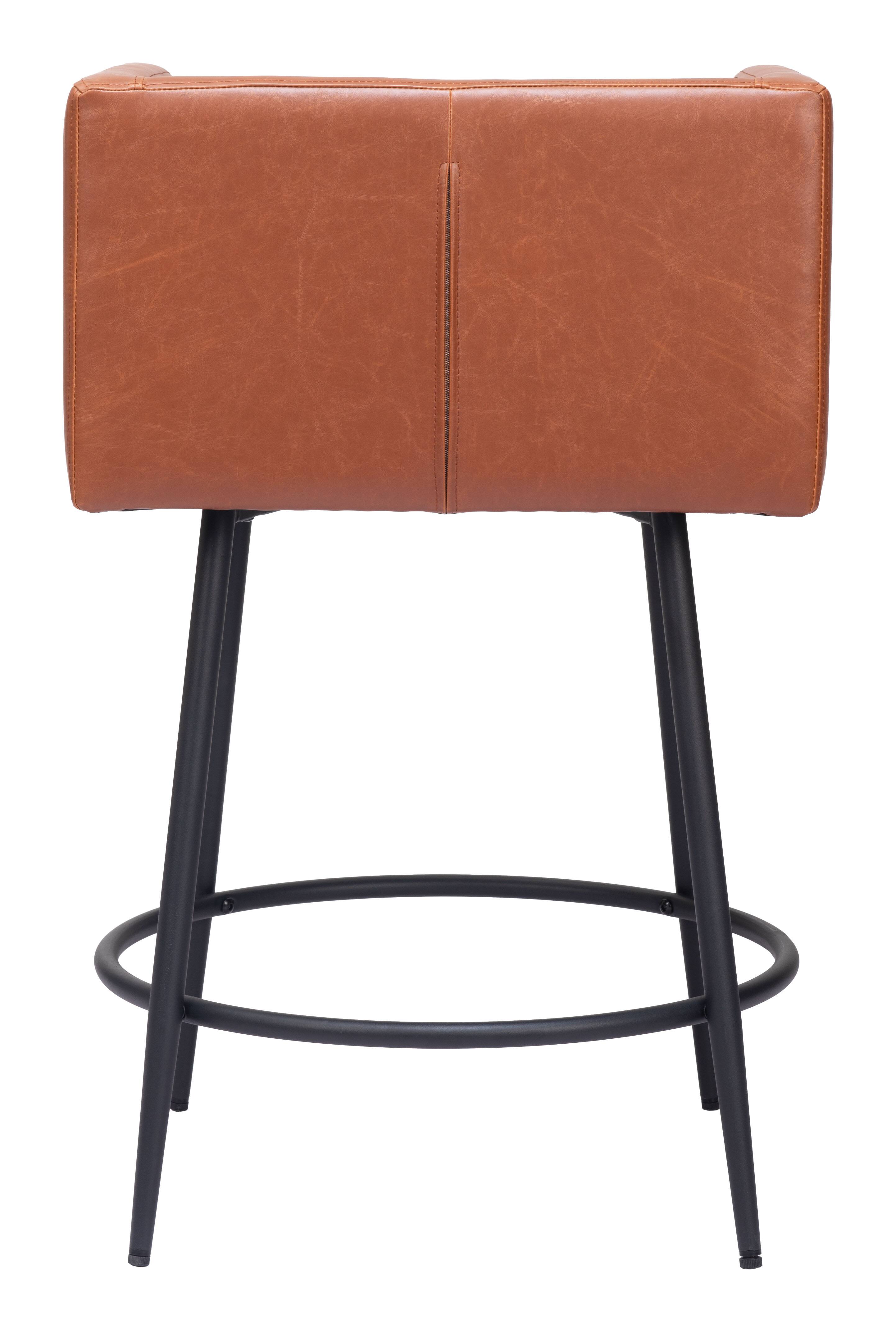 Angle. Hivvago - Horbat Counter Stool (Set of 2) Brown - Brown.