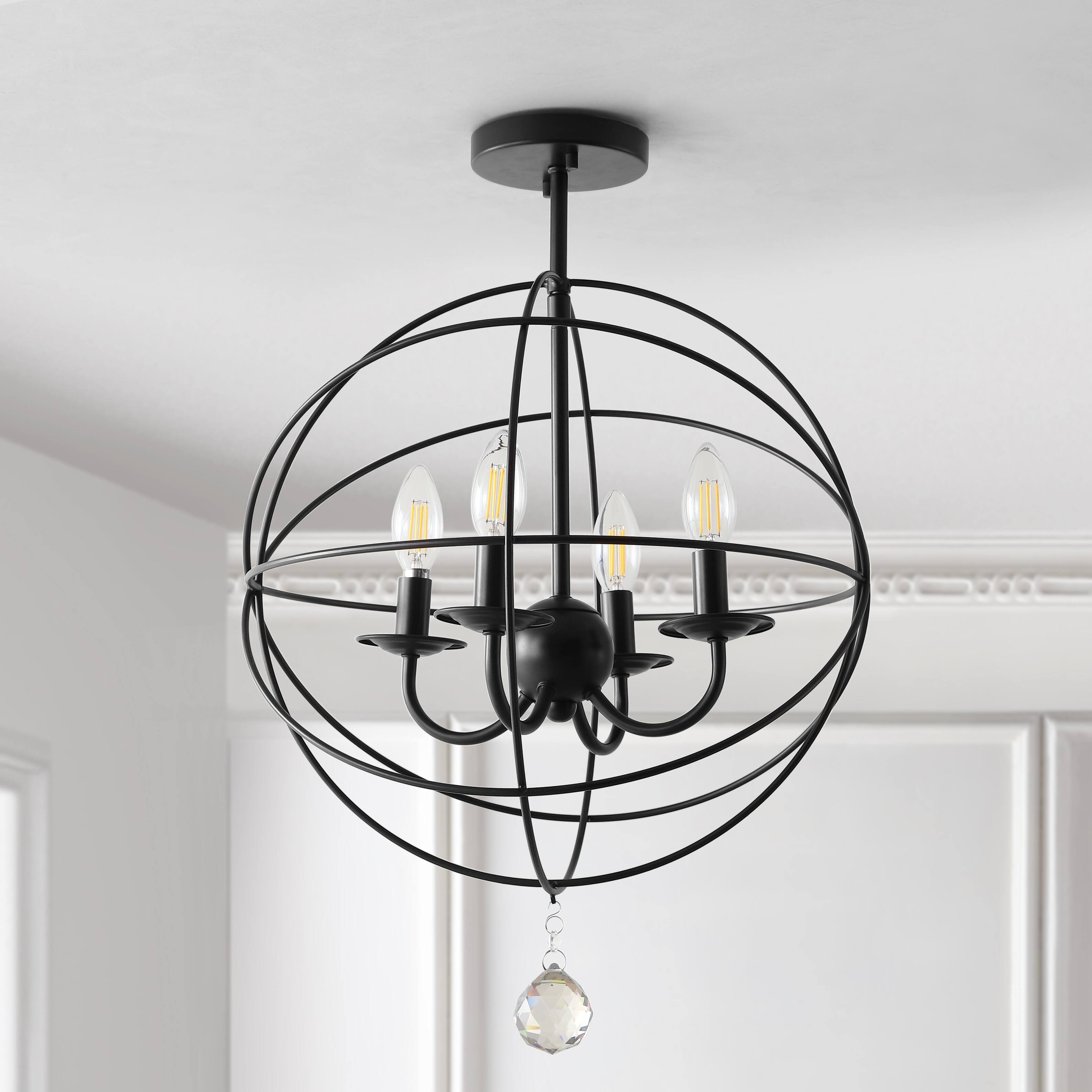 Alt View 5. Jonathan Y - Alma 12" Metal LED Flush Mount, Oil Rubbed Bronze - Oil Rubbed Bronze.