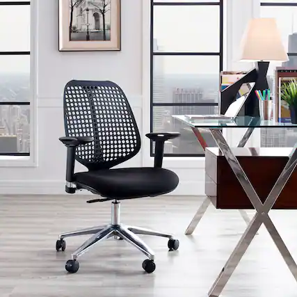 Front. Modway - Reverb Premium Office Chair by Modway - Black.