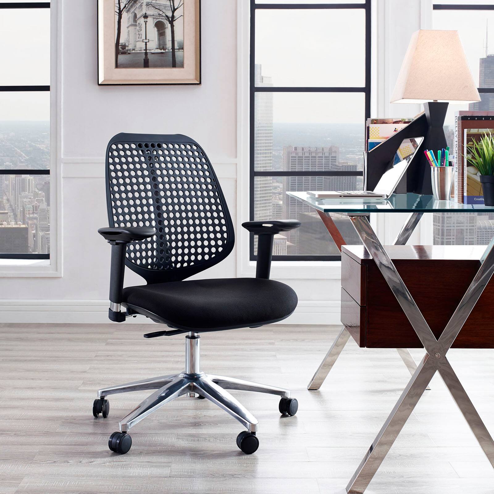 Front. Modway - Reverb Premium Office Chair by Modway - Black.
