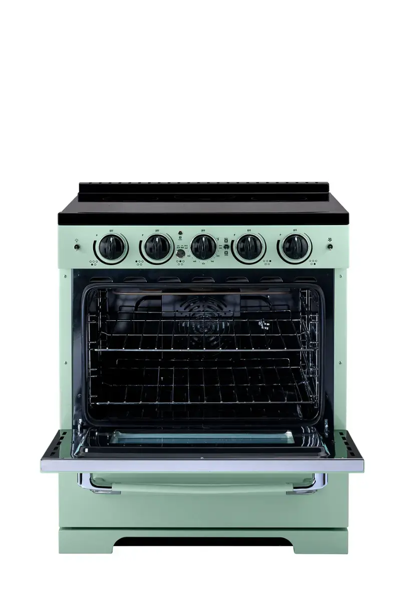 The text on the image reads "1 000 0. 5-5 OC I . D0 09." However, it is not clear what this text represents or its relevance to the image. The image features a green and black oven with a glass door, and it is not possible to determine the meaning of the text from the image alone.
