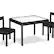 Angle. GOODSILO - 3-Piece Children's Dry Erase Activity Table and Chair Set with Durable Wood Construction for Creative Play and Learning - Black.