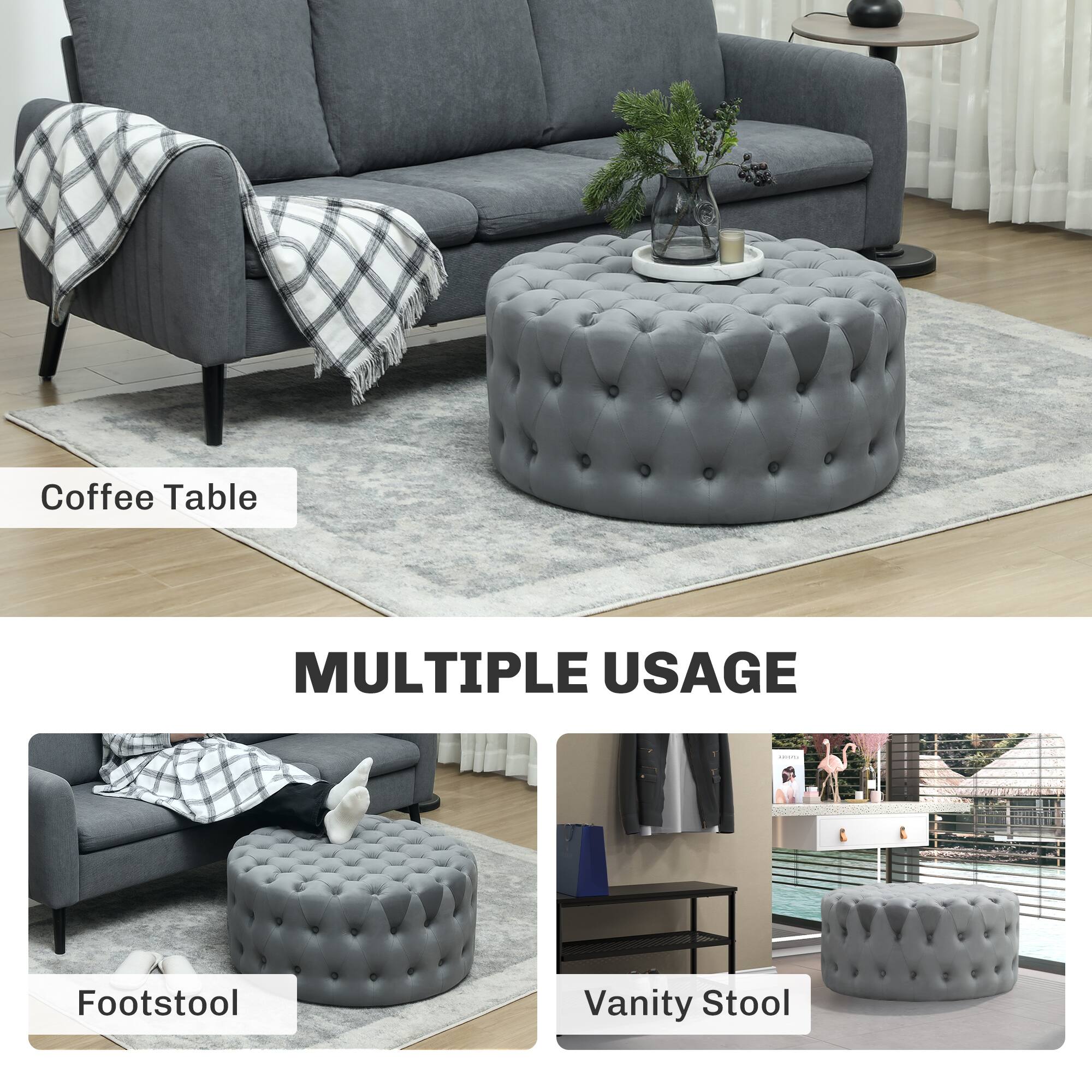 Coffee Table MULTIPLE USAGE | Footstool Vanity Stool