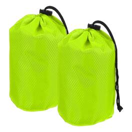 Unique Bargains - Stuff Sack, Portable Waterproof Ultralight Drawstring Dry Bag w/ Toggle, 4x8in, 2pcs for Backpacking/Camping - Bright Green