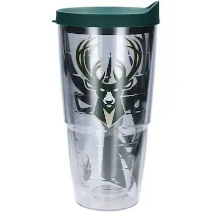 Front. Tervis - Milwaukee Bucks 24oz. Genuine Classic Tumbler - Multicolor.