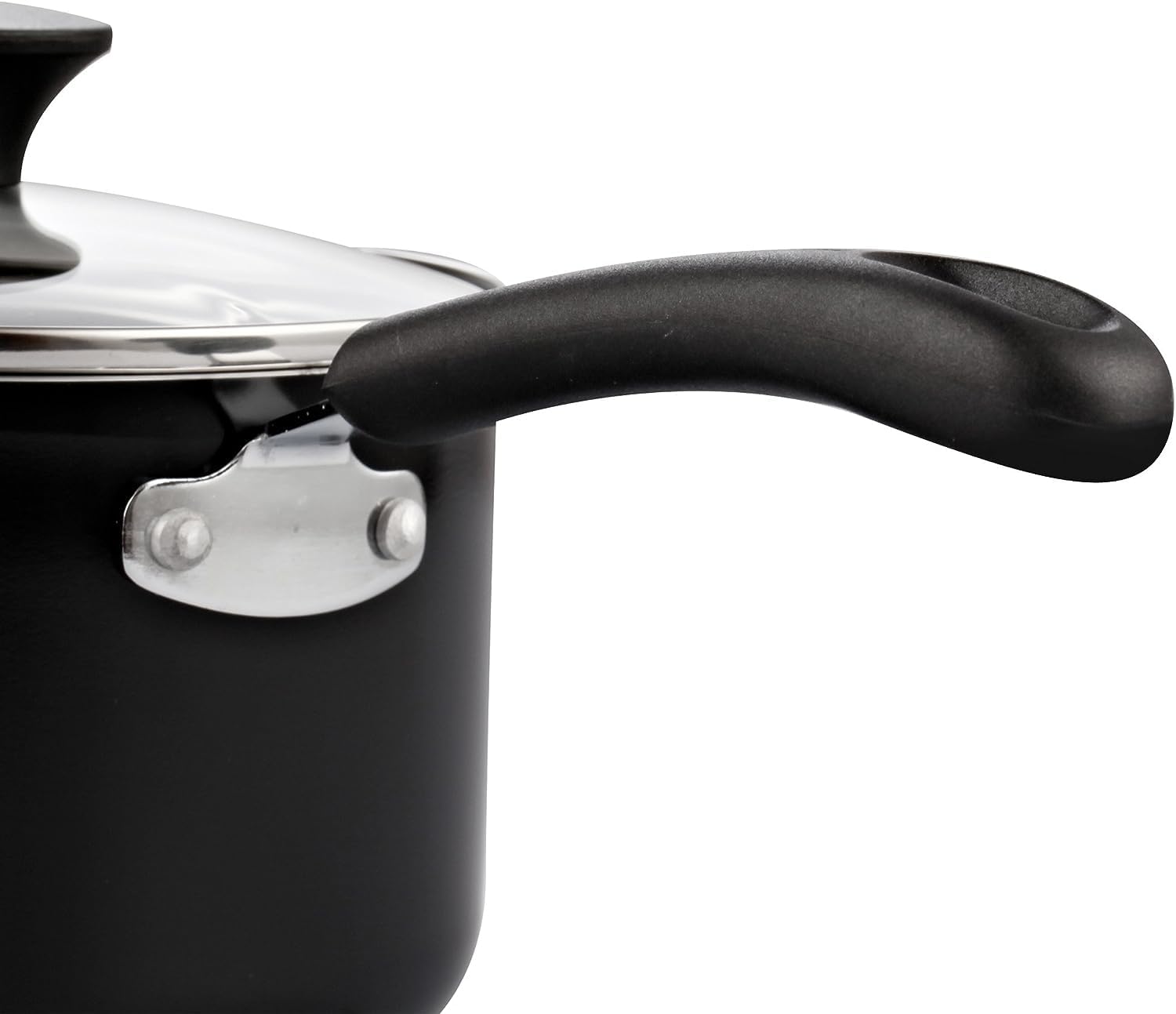 Alt View 3. Cook N Home - Basic 3QT Nonstick Aluminum Saucepan with Glass Lid,Multi-Purpose milk Chocolate cooking with Stay-Cool Handle, Black - black.