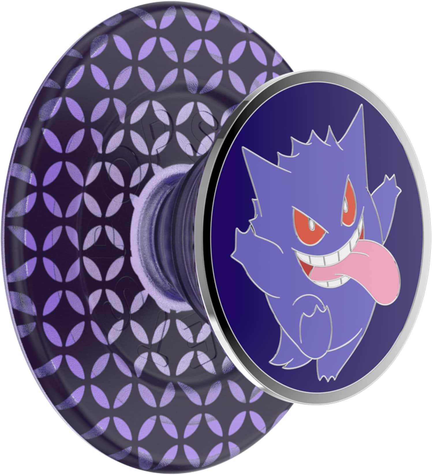Front. PopSockets - MagSafe PopGrip Universal Magnetic Grip & Stand with Adapter Ring for Cell Phones - Pokemon Enamel Gengar.