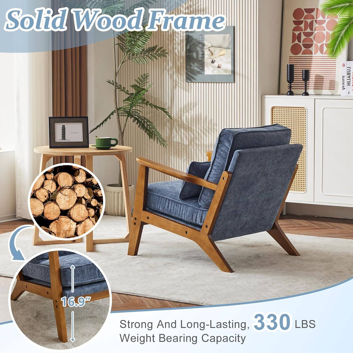 Solid Wood Frame  
Arsenal  
LUBALIN  
1  
16.9"  
Strong And Long-Lasting, 330 LBS Weight Bearing Capacity