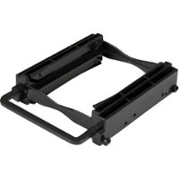 StarTech.com - Dual 2.5" SSD/HDD Mounting Bracket for 3.5” Drive Bay - Black - Front_Zoom