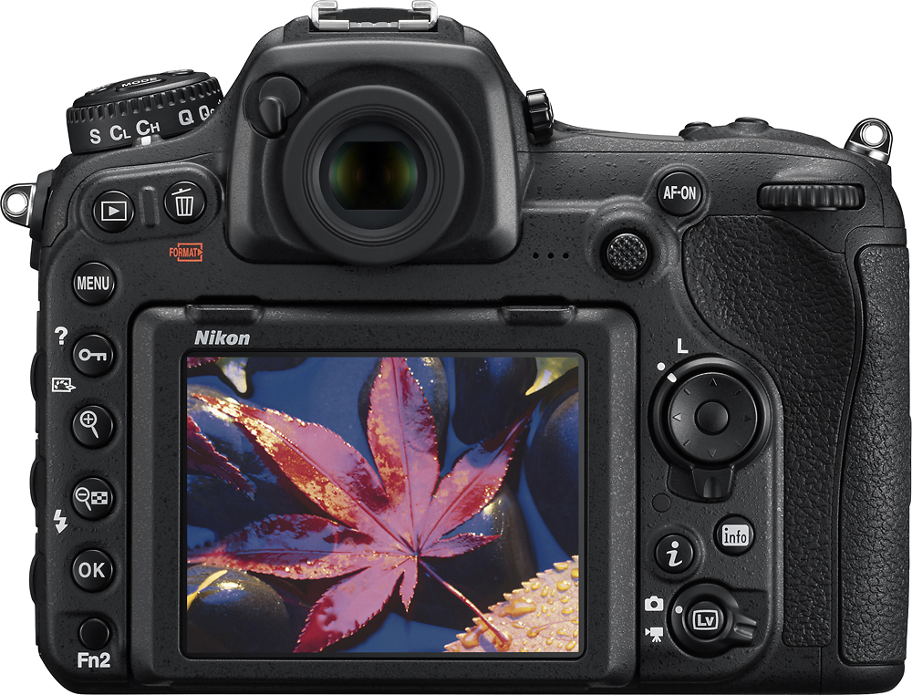 Back View: Nikon - D500 DSLR Camera (Body Only) - Black