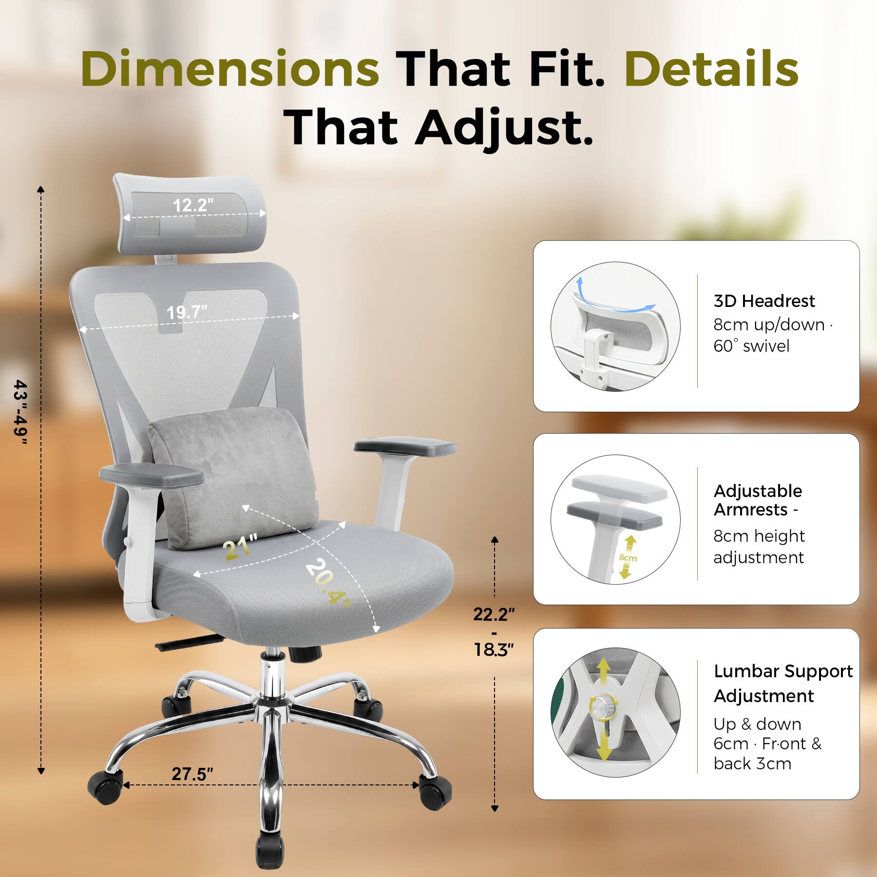 CloudRest Pro Ergonomic Office Chair,Computer Desk Chair with ...