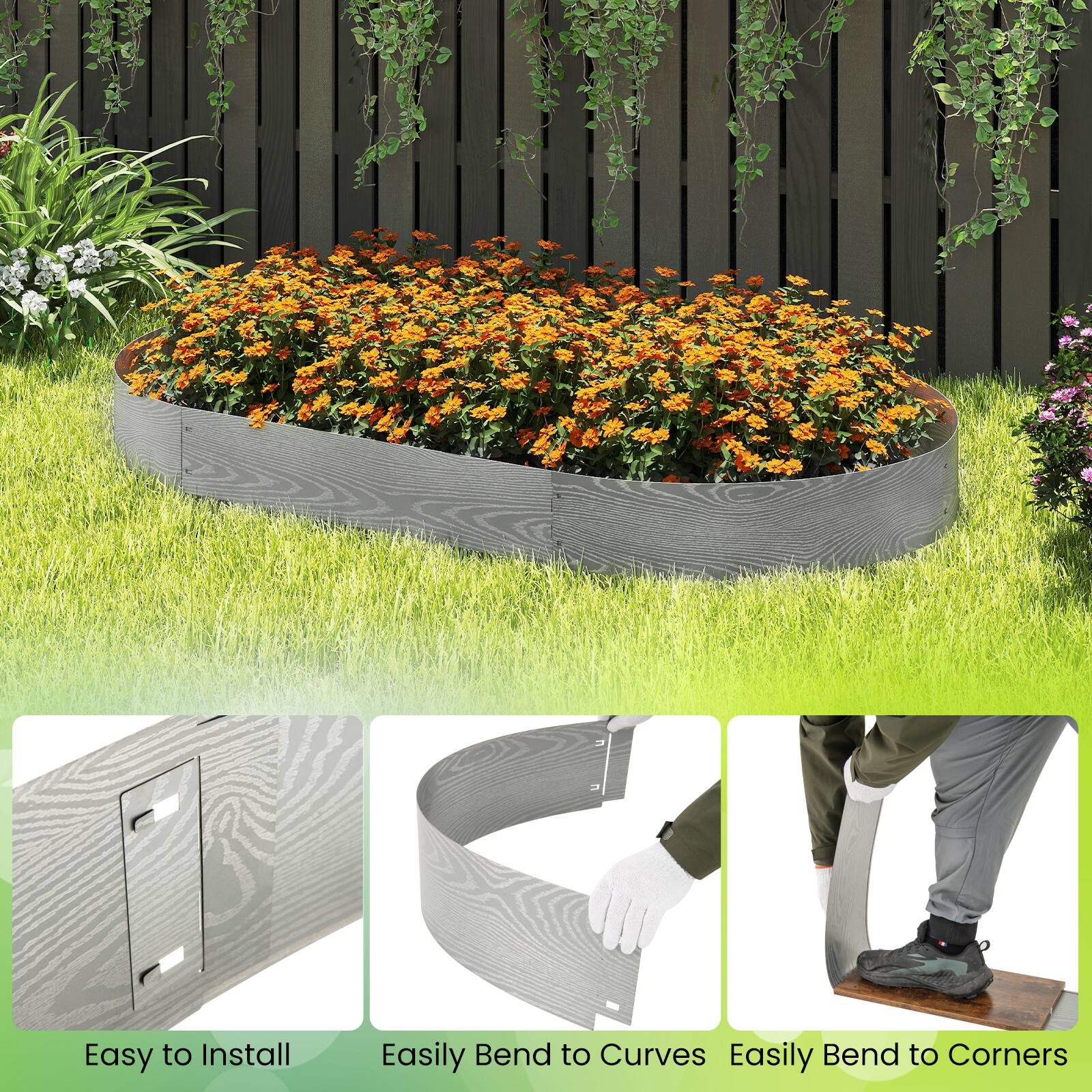 Easy to Install  
Easily Bend to Curves  
Easily Bend to Corners