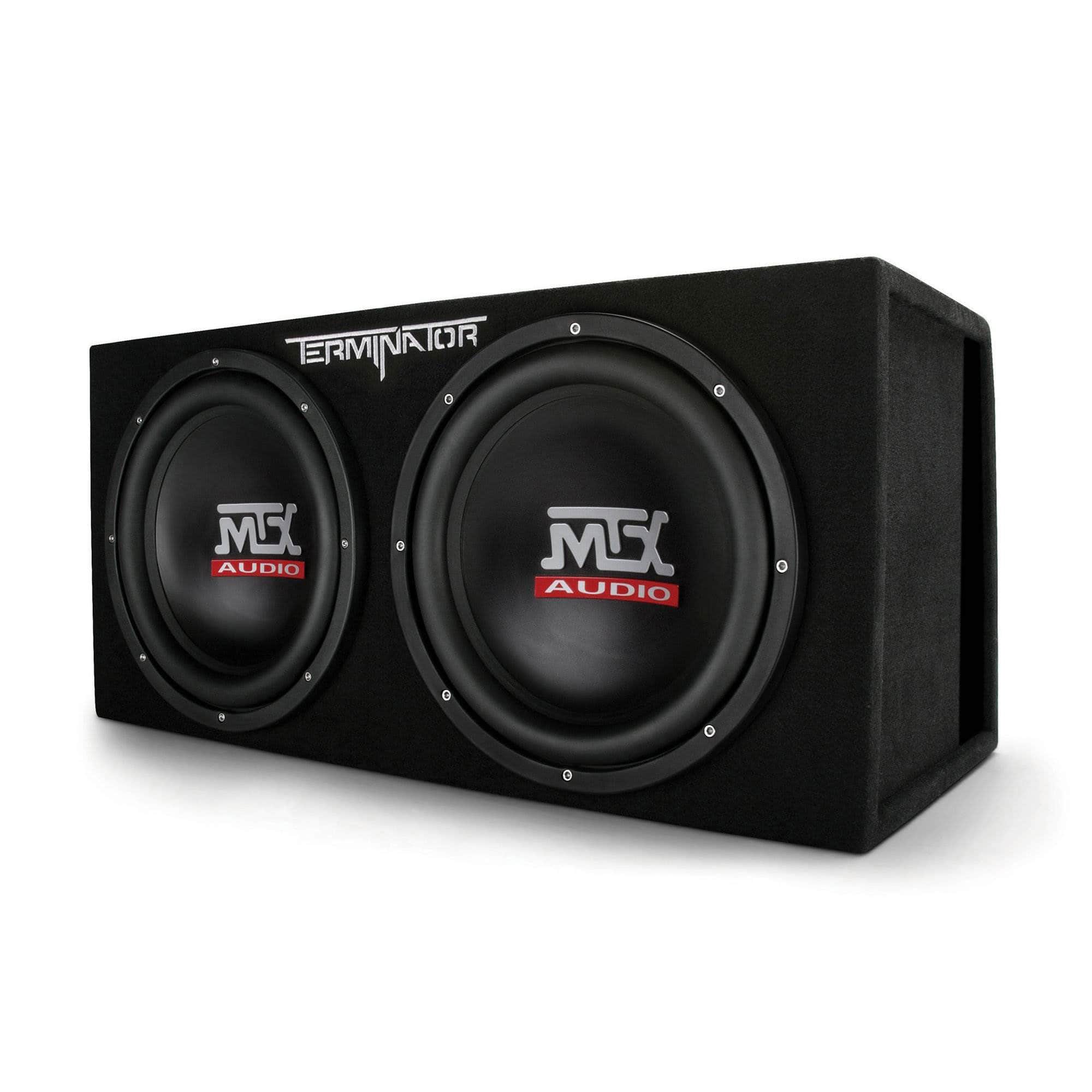 MTX - TNE212DV 12-Inch 2000-Watt Max Car Audio Dual Loaded Subwoofer Box Enclosure - Black