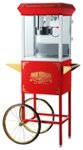 Angle Zoom. Great Northern Popcorn - 48-Cup Roosevelt Popper Popcorn Maker with Cart - Red.